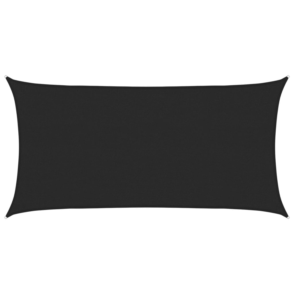vidaXL Żagiel przeciwsłoneczny, 160 g/m², czarny, 2x4 m, HDPE