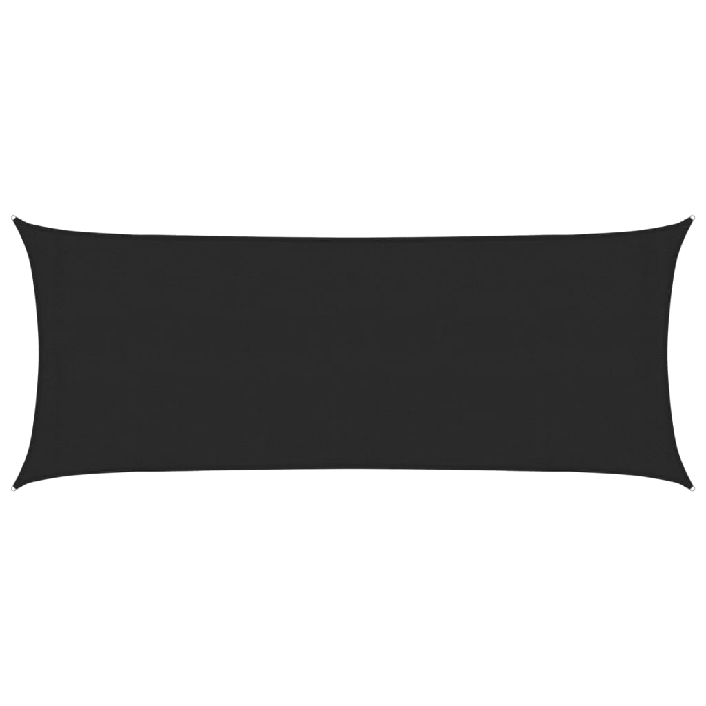 vidaXL Żagiel przeciwsłoneczny, 160 g/m², czarny, 2x5 m, HDPE