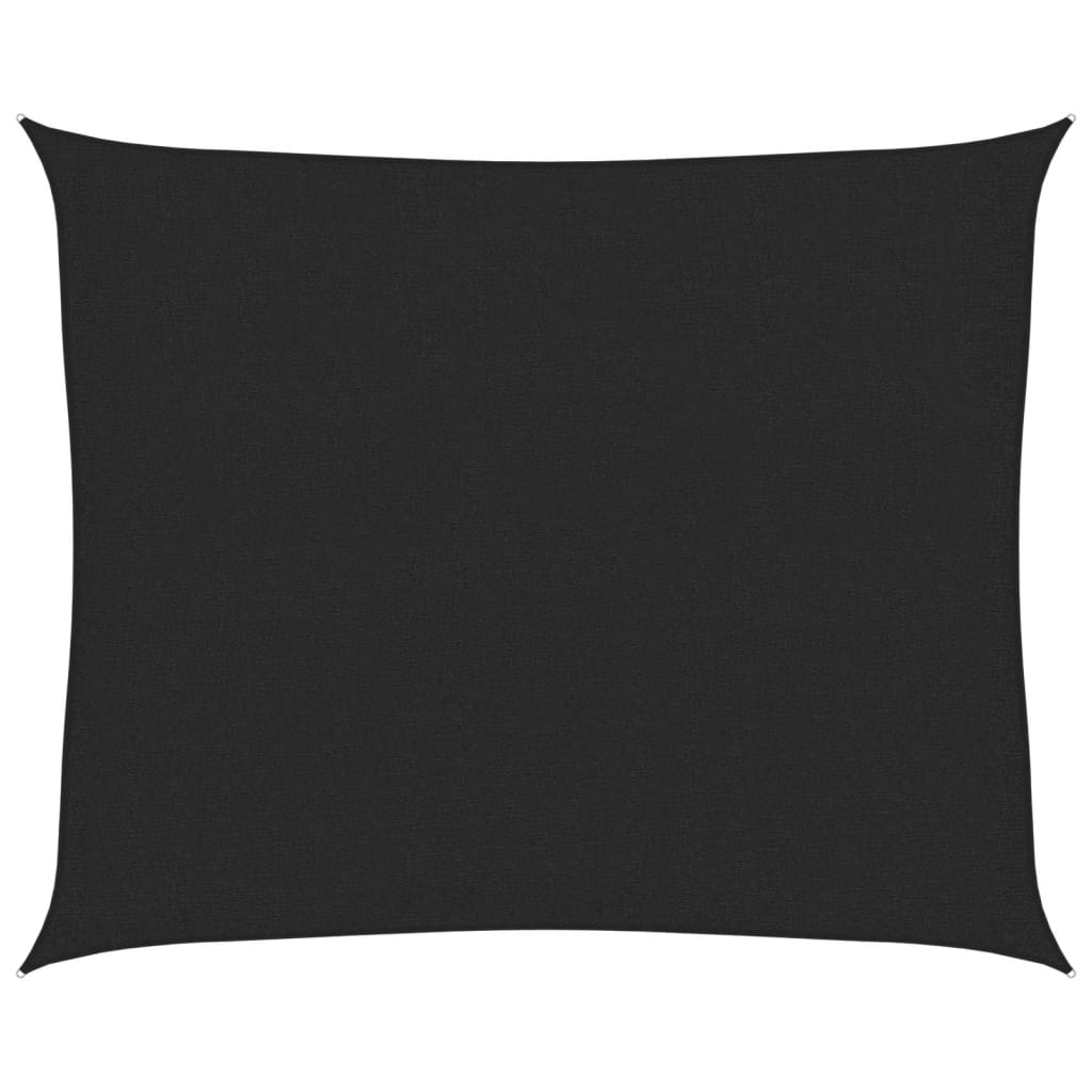 vidaXL Żagiel przeciwsłoneczny, 160 g/m², czarny, 2,5x3 m, HDPE