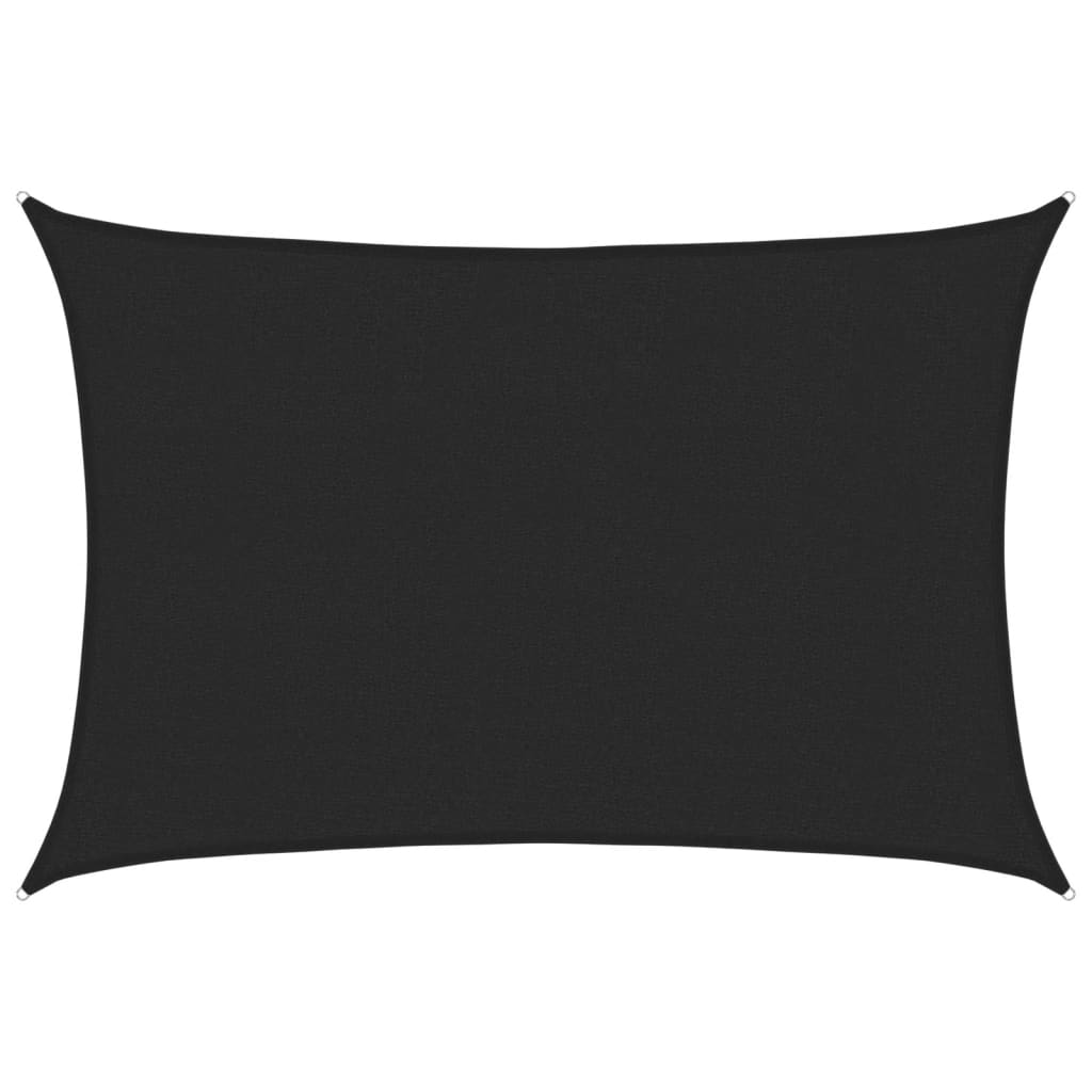 vidaXL Żagiel przeciwsłoneczny, 160 g/m², czarny, 2,5x4 m, HDPE
