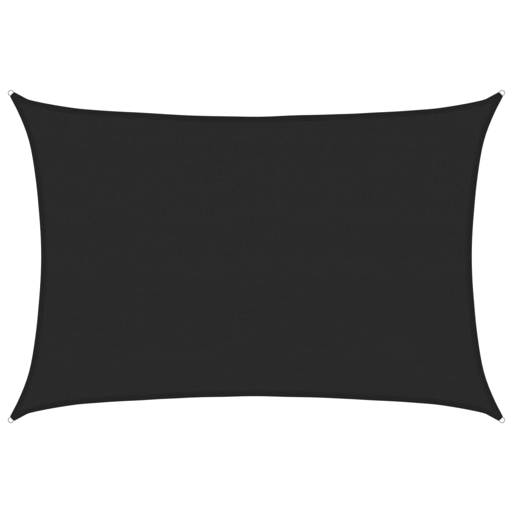 vidaXL Żagiel przeciwsłoneczny, 160 g/m², czarny, 4x5 m, HDPE