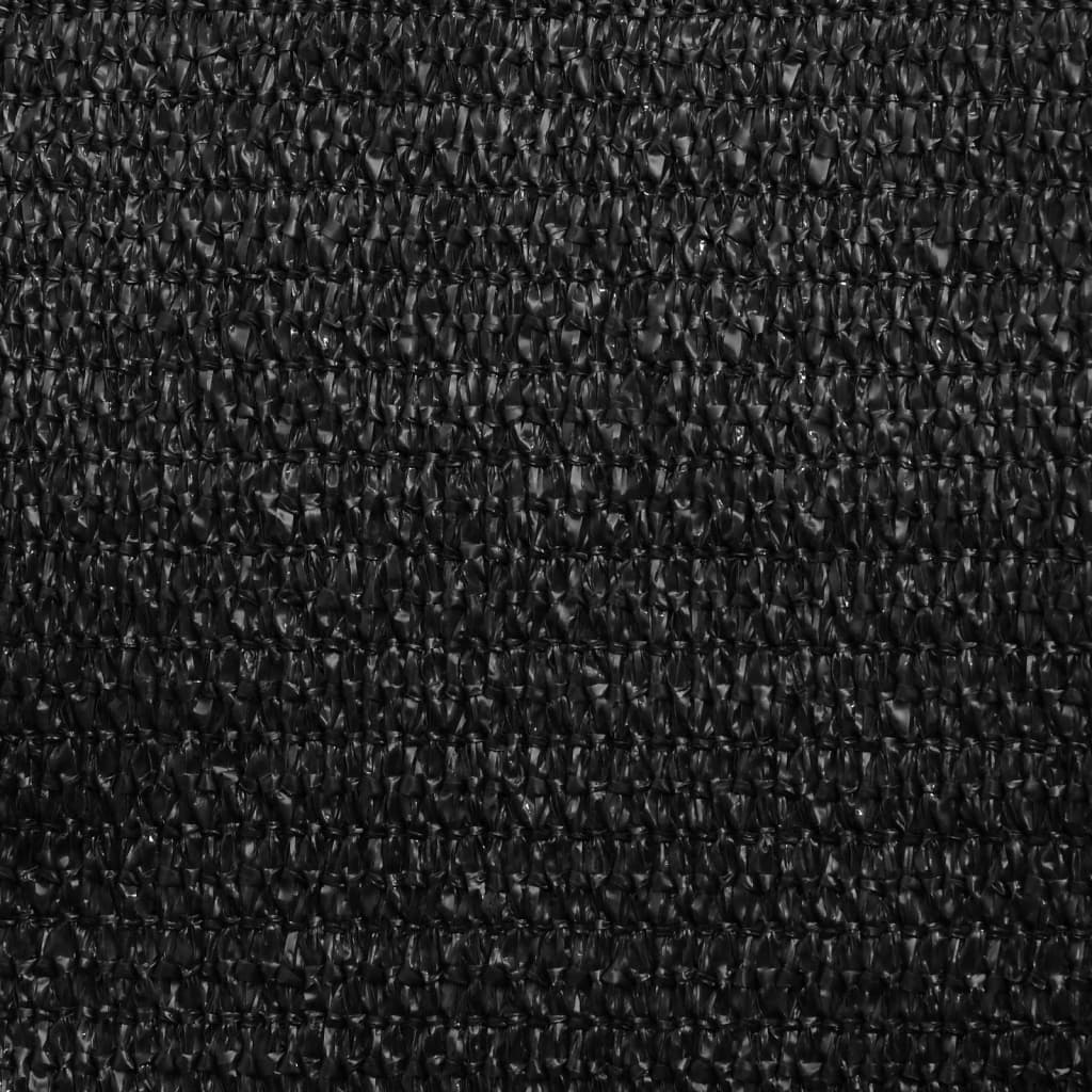 vidaXL Żagiel przeciwsłoneczny, 160 g/m², czarny, 5x6 m, HDPE