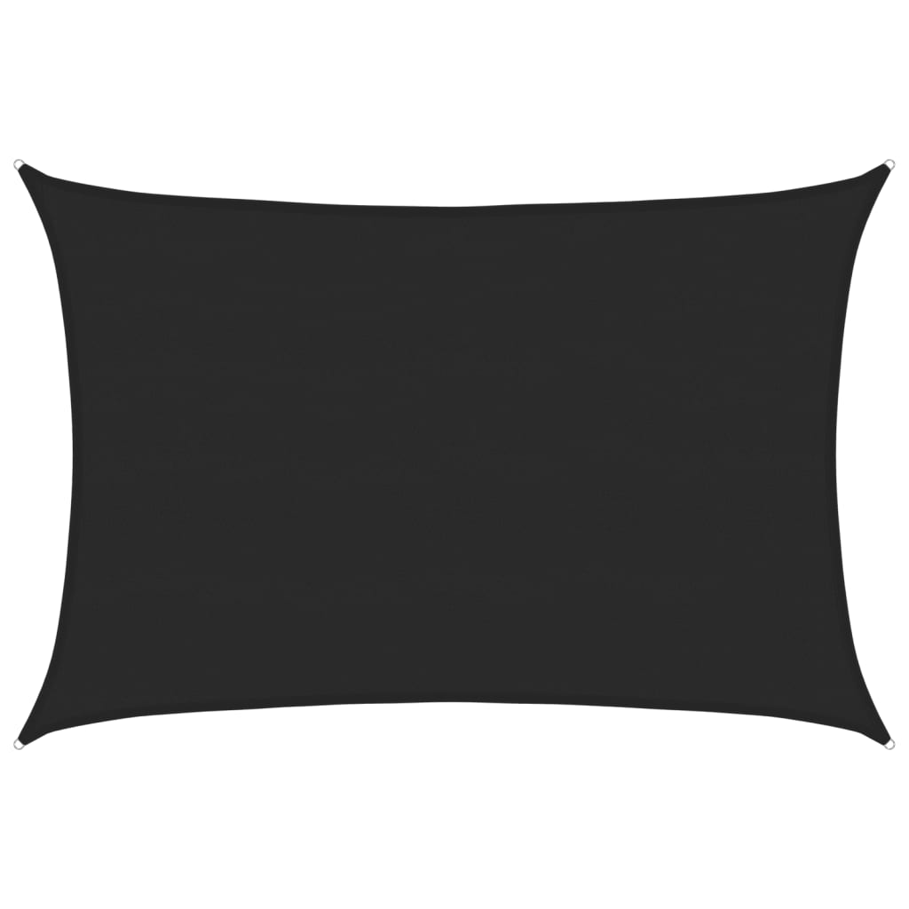 vidaXL Żagiel przeciwsłoneczny, 160 g/m², czarny, 5x7 m, HDPE