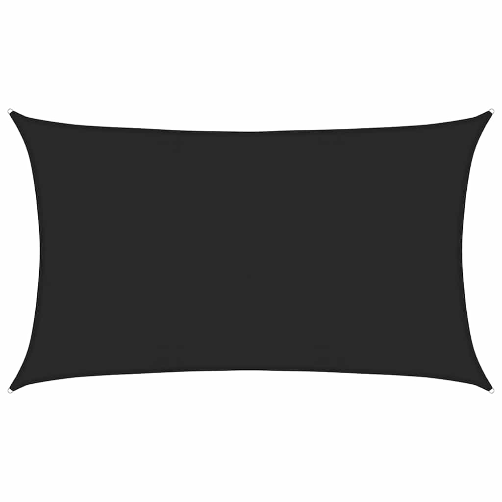 vidaXL Żagiel przeciwsłoneczny, 160 g/m², czarny, 5x8 m, HDPE