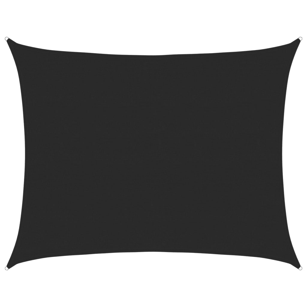 vidaXL Żagiel przeciwsłoneczny, 160 g/m², czarny, 6x7 m, HDPE