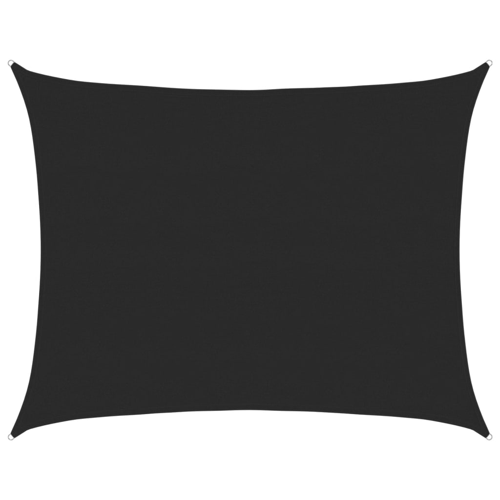 vidaXL Żagiel przeciwsłoneczny, 160 g/m², prostokątny, czarny, 6x8 m