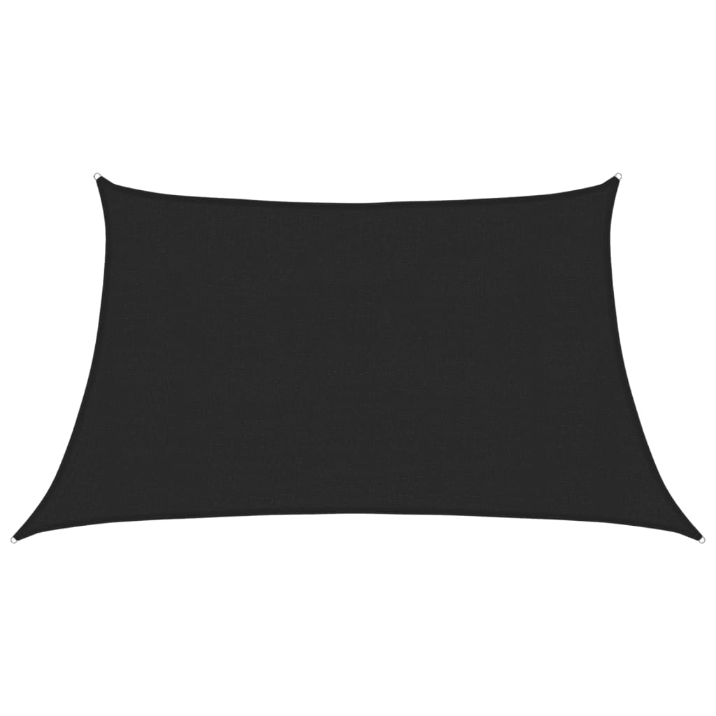 vidaXL Żagiel przeciwsłoneczny, 160 g/m², czarny, 3/4x2 m, HDPE