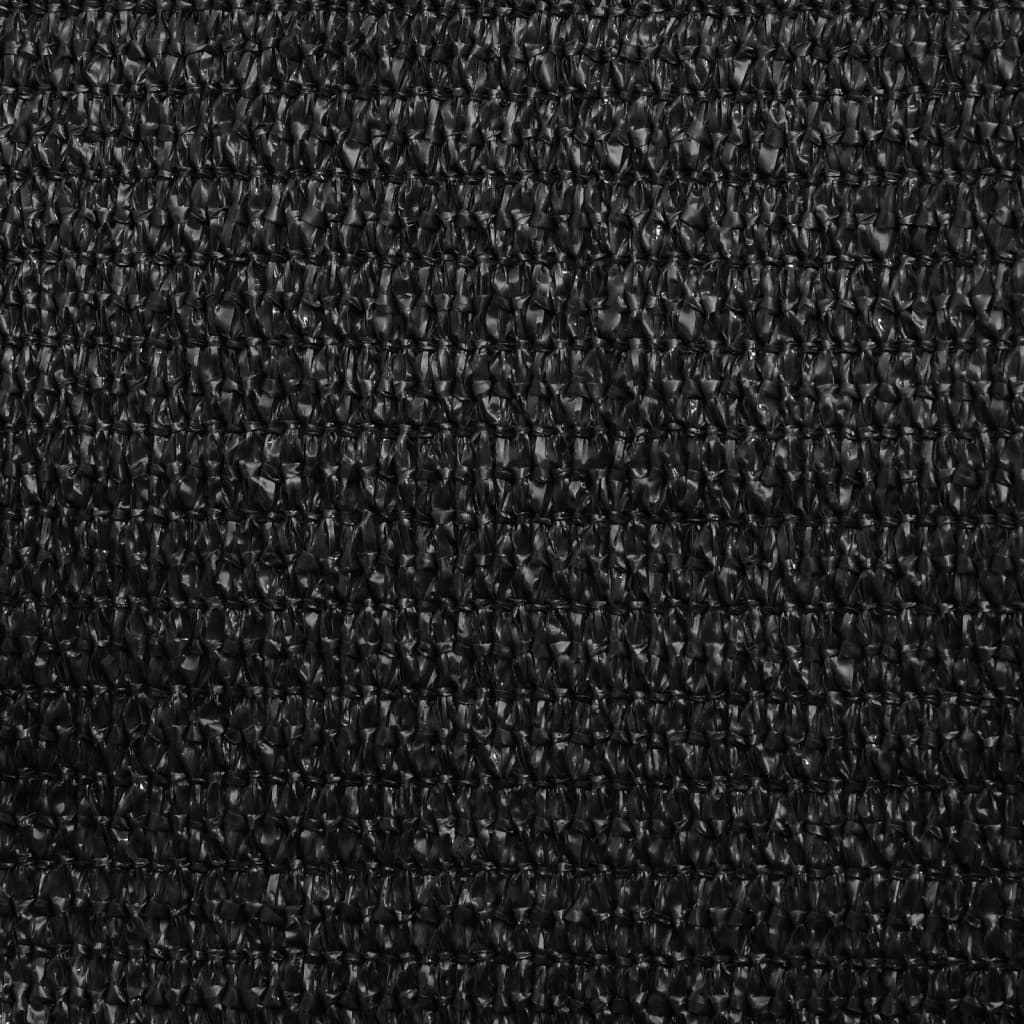 vidaXL Żagiel przeciwsłoneczny, 160 g/m², czarny, 3/4x2 m, HDPE