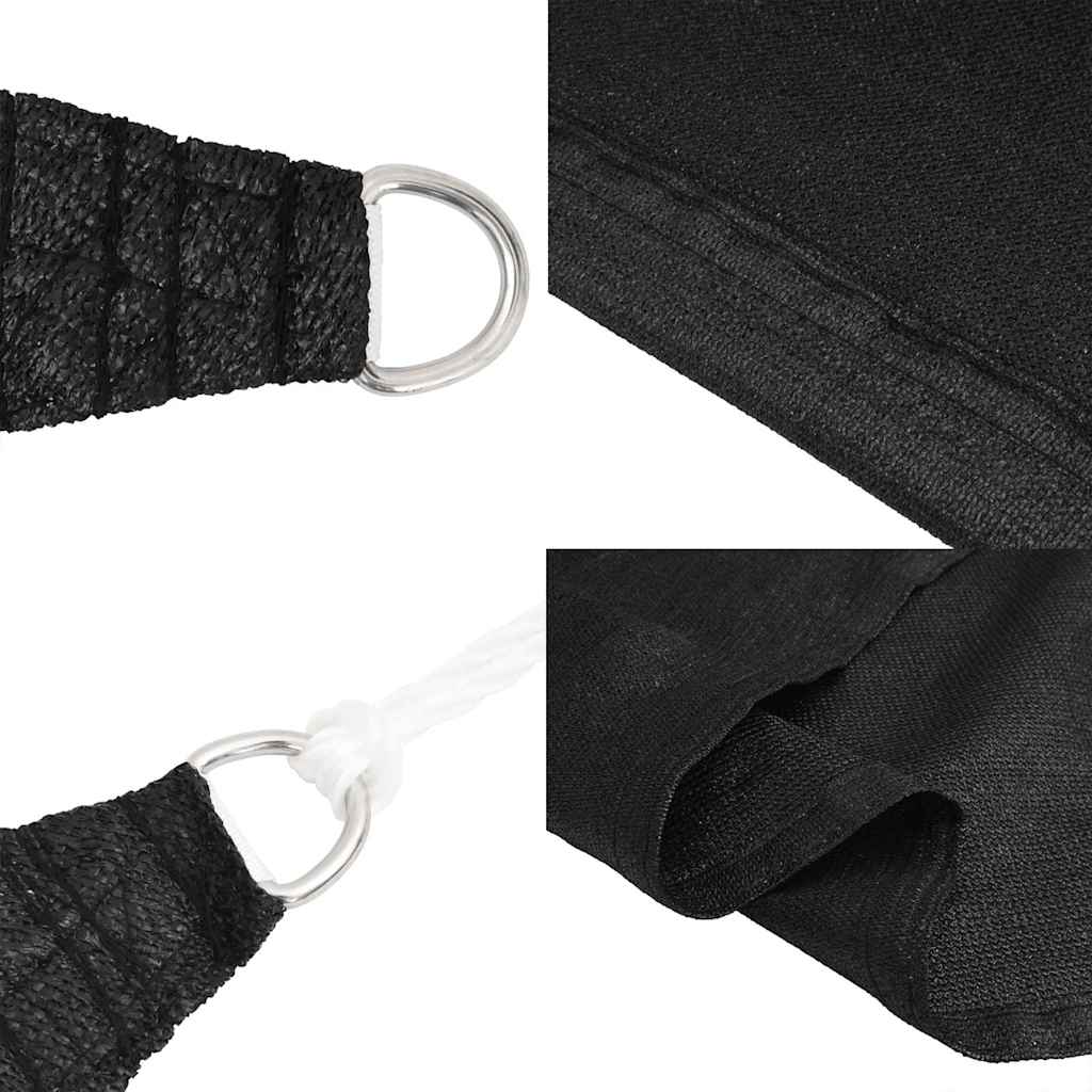 vidaXL Żagiel przeciwsłoneczny, 160 g/m², trapez, czarny, 4/5x4 m HDPE