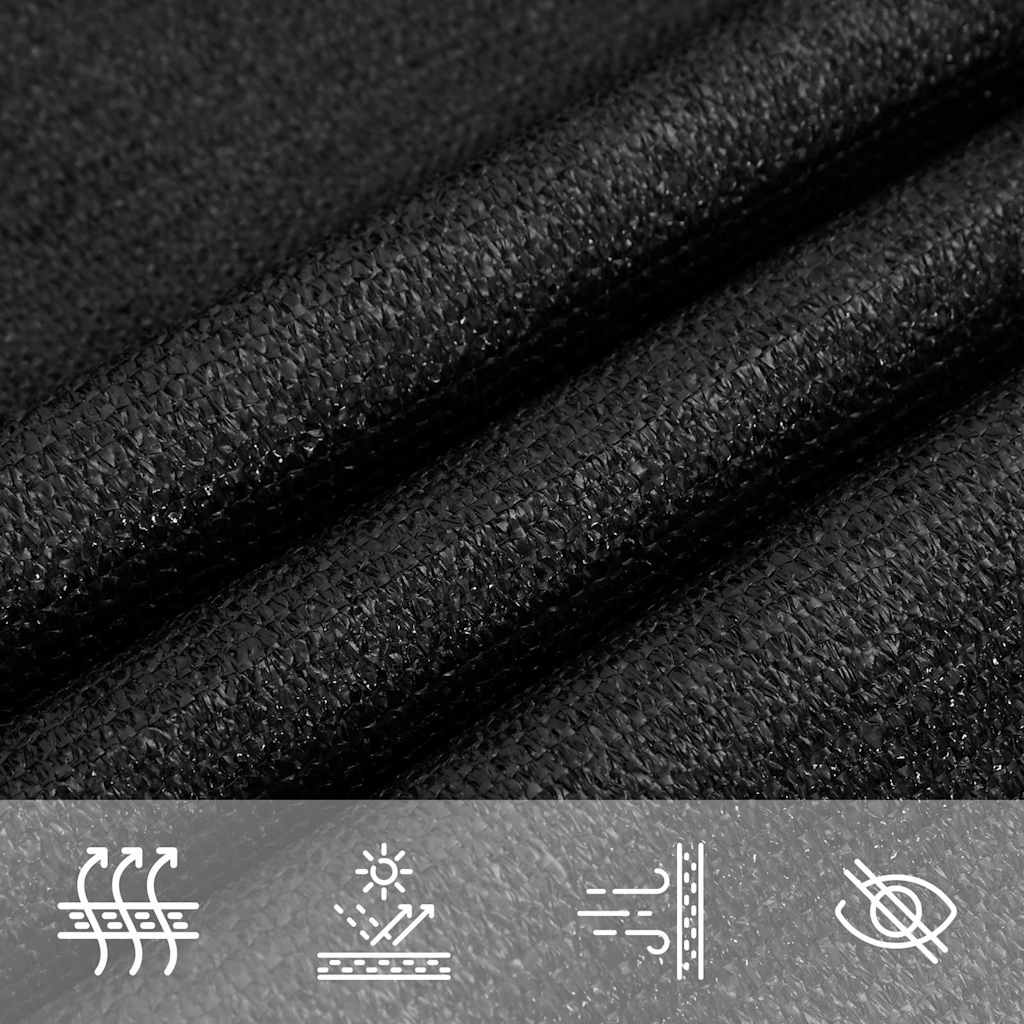 vidaXL Żagiel przeciwsłoneczny, 160 g/m², trapez, czarny, 4/5x4 m HDPE