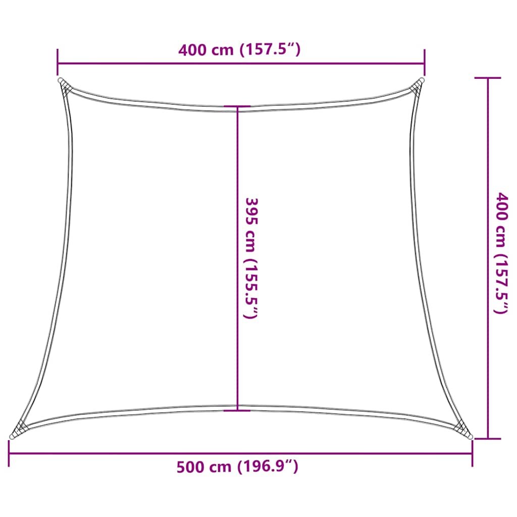 vidaXL Żagiel przeciwsłoneczny, 160 g/m², trapez, czarny, 4/5x4 m HDPE