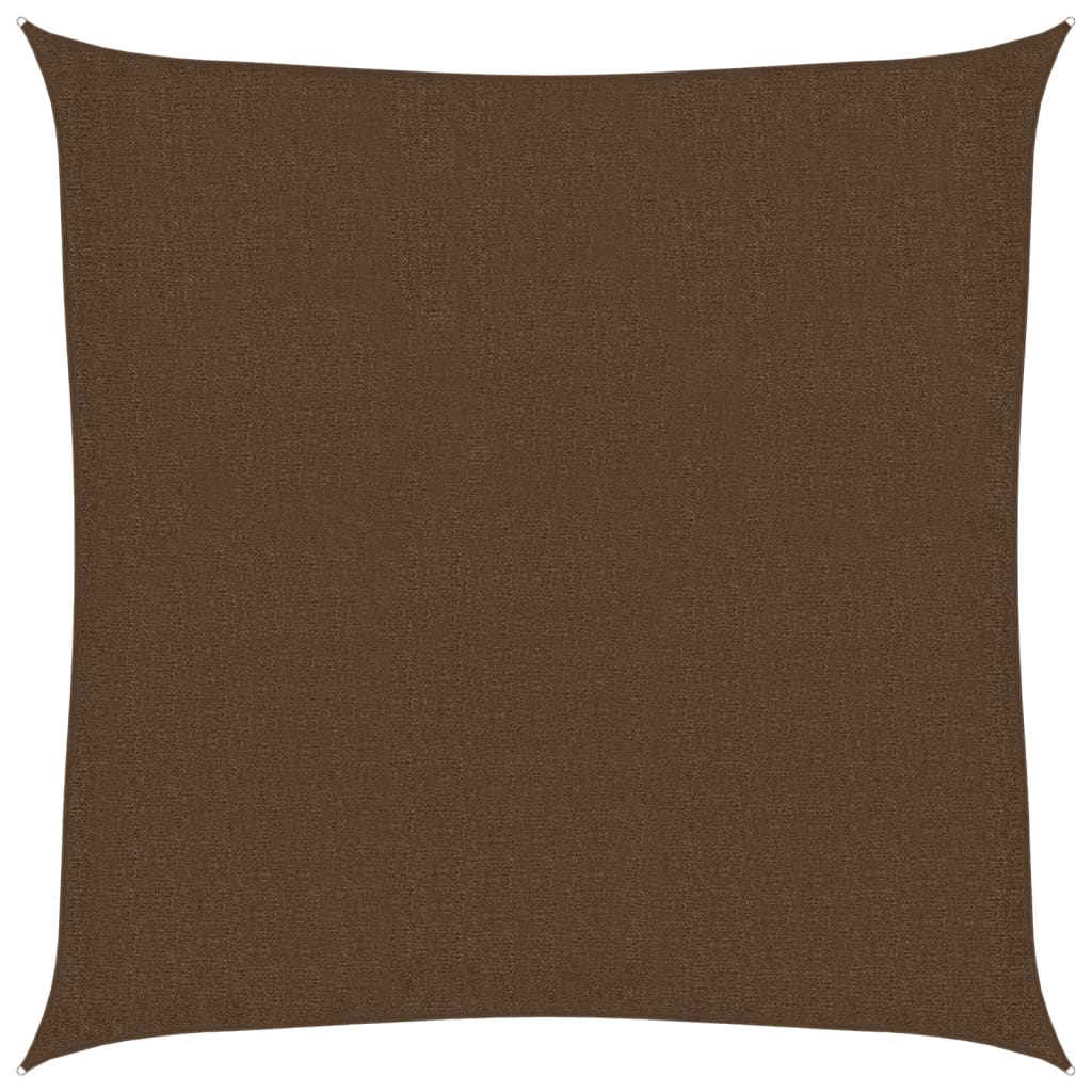 vidaXL Żagiel przeciwsłoneczny, 160 g/m², brązowy, 3,6x3,6 m, HDPE