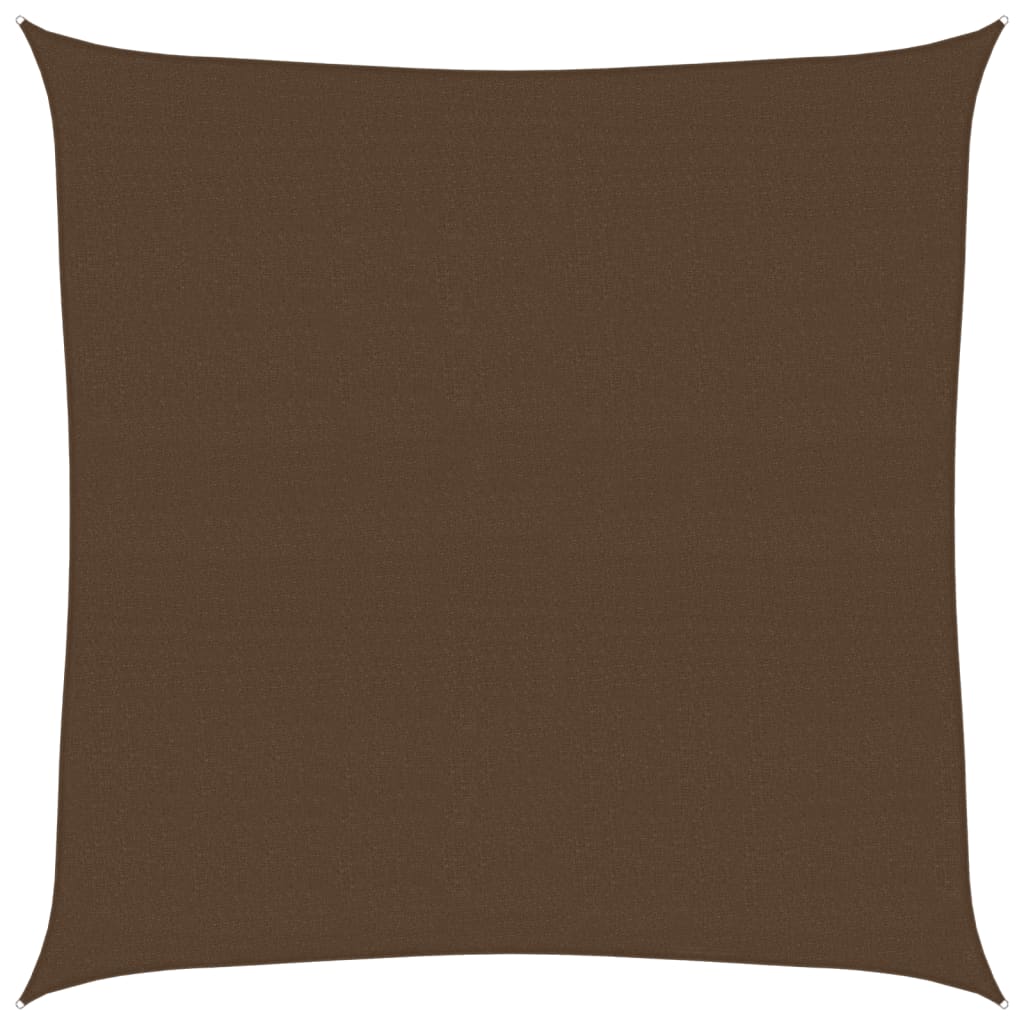vidaXL Żagiel przeciwsłoneczny, 160 g/m², brązowy, 7x7 m, HDPE