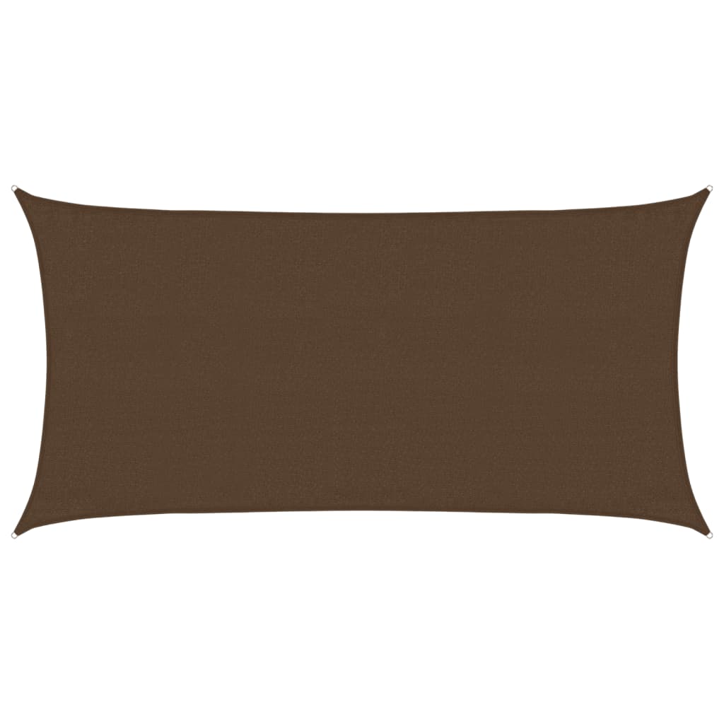 vidaXL Żagiel przeciwsłoneczny, 160 g/m², brązowy, 3x6 m, HDPE