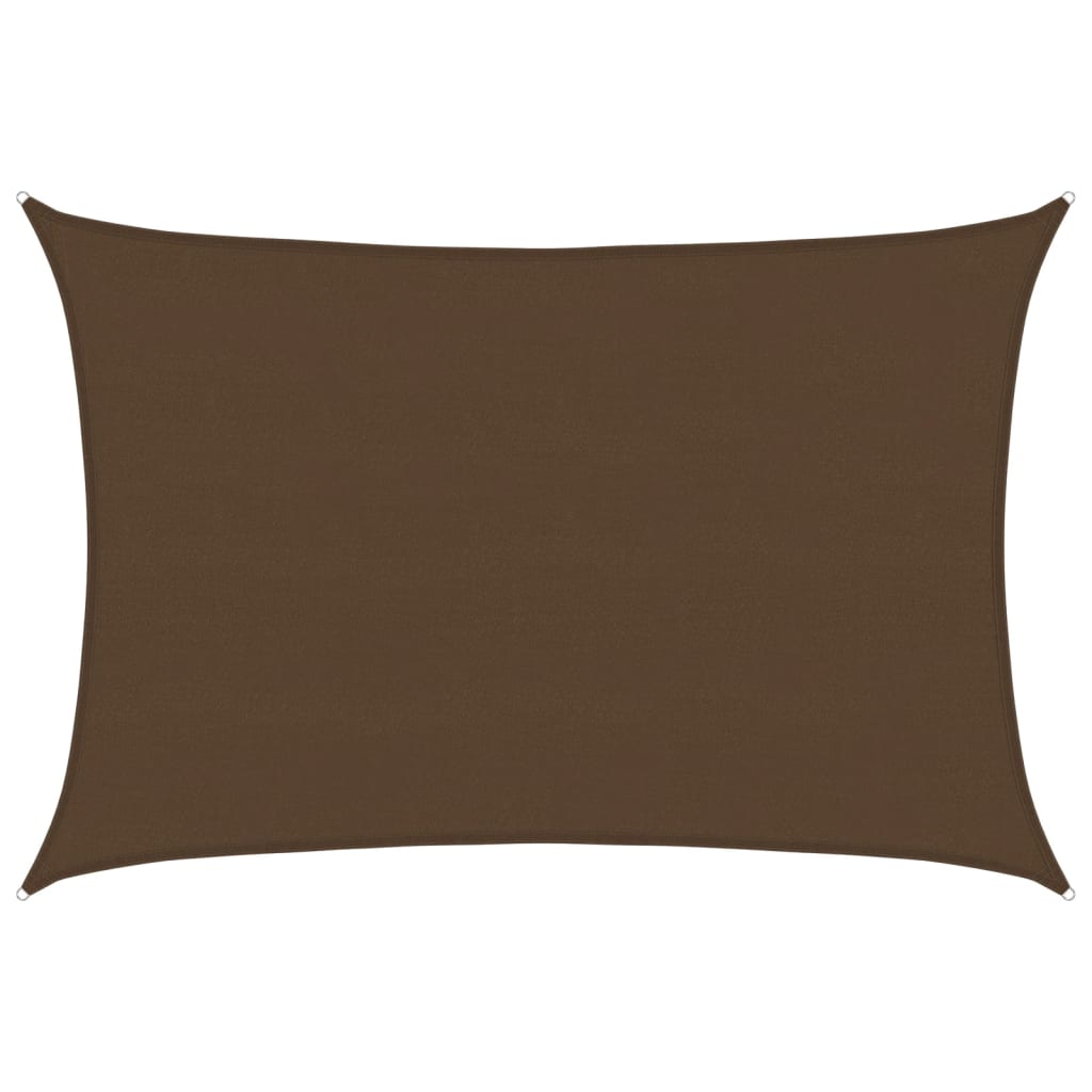 vidaXL Żagiel przeciwsłoneczny, 160 g/m², brązowy, 5x6 m, HDPE