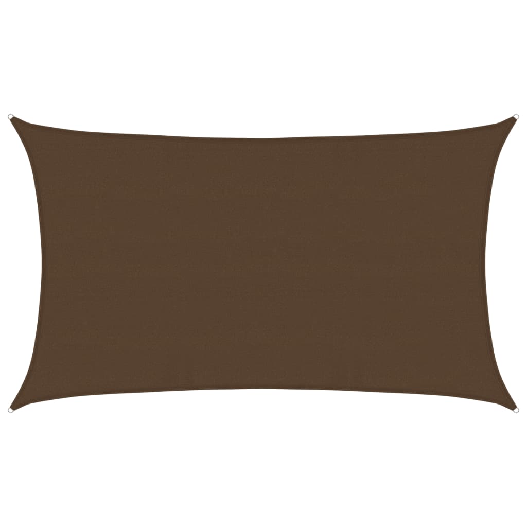 vidaXL Żagiel przeciwsłoneczny, 160 g/m², brązowy, 5x8 m, HDPE