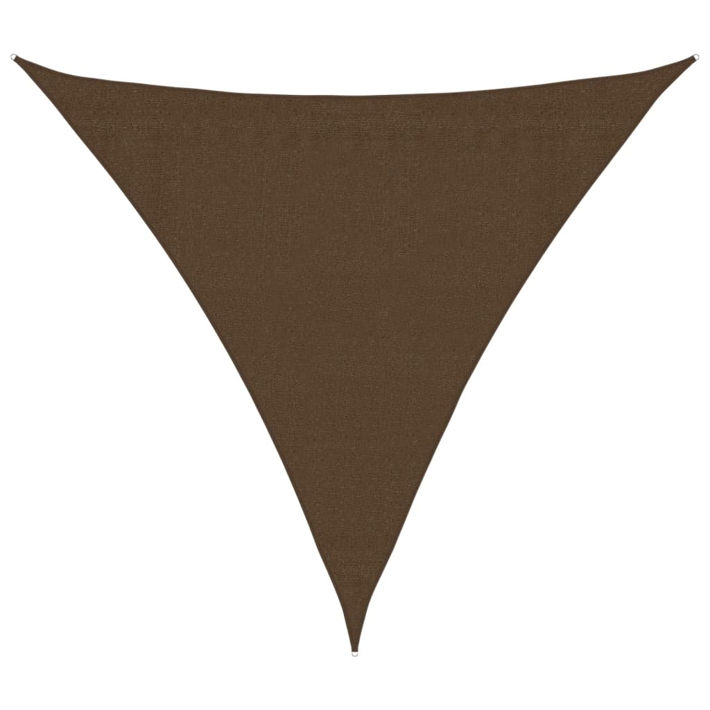 vidaXL Żagiel przeciwsłoneczny, 160 g/m², brązowy, 3,6x3,6x3,6m, HDPE