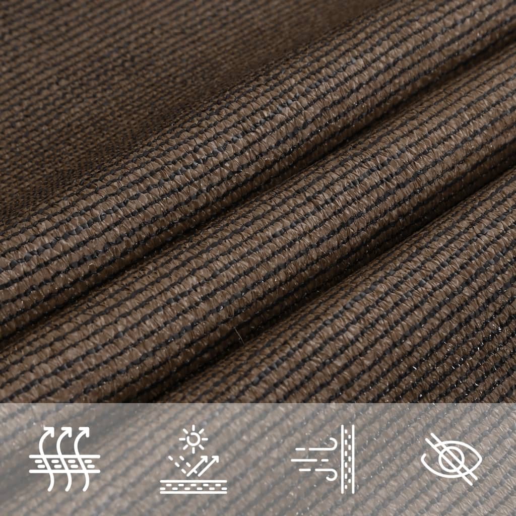 vidaXL Żagiel przeciwsłoneczny, 160 g/m², brązowy, 3x3x4,2 m, HDPE