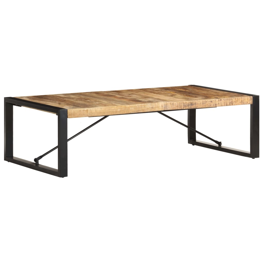 vidaXL Stolik kawowy, 140 x 70 x 40 cm, surowe drewno mango