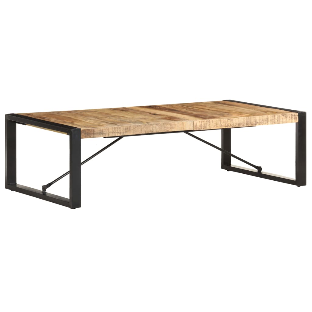 vidaXL Stolik kawowy, 140 x 70 x 40 cm, surowe drewno mango