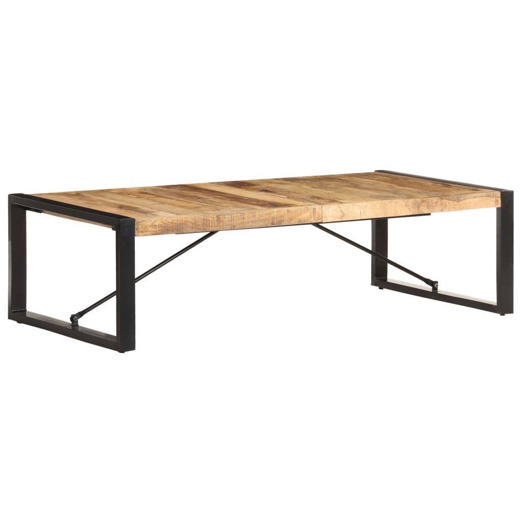 vidaXL Stolik kawowy, 140 x 70 x 40 cm, surowe drewno mango