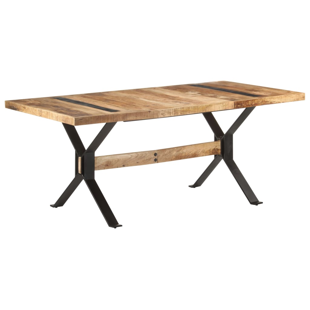 vidaXL Stół jadalniany, 180 x 90 x 76 cm, surowe drewno mango