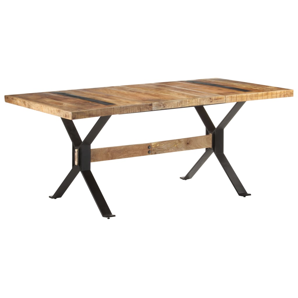 vidaXL Stół jadalniany, 180 x 90 x 76 cm, surowe drewno mango