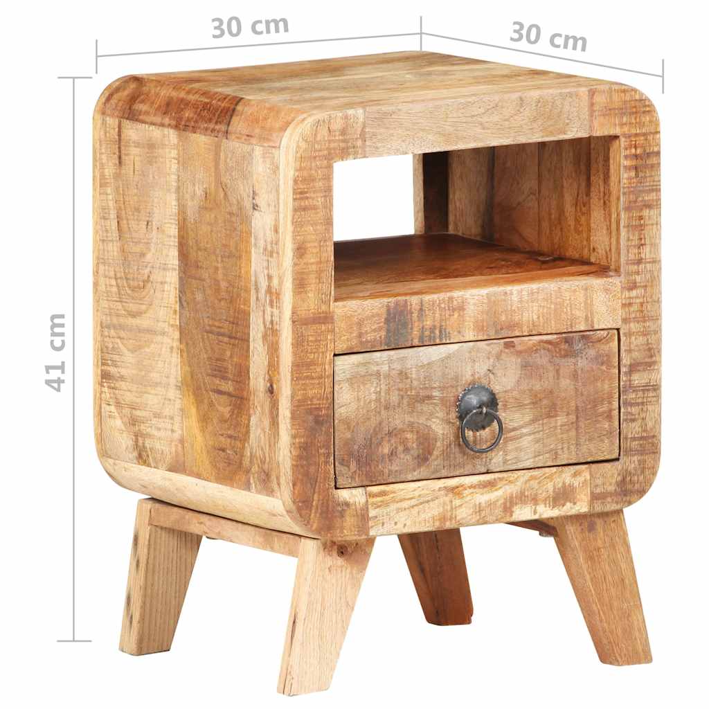 vidaXL Szafka nocna, 30x30x41 cm, surowe drewno mango
