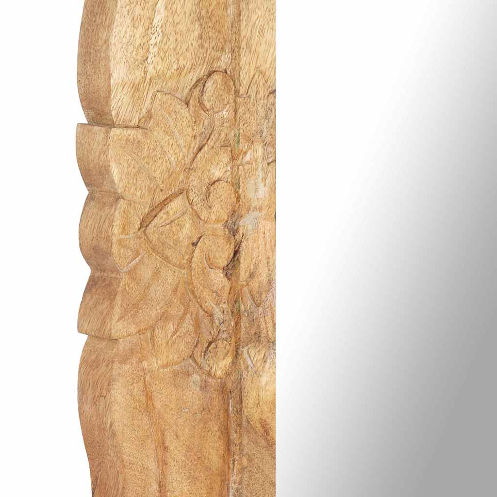 vidaXL Lustro, 110 x 50 cm, lite drewno mango