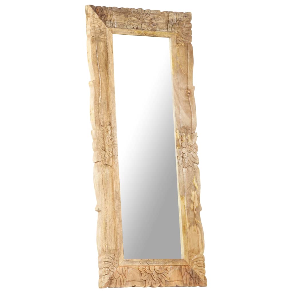 vidaXL Lustro, 110 x 50 cm, lite drewno mango