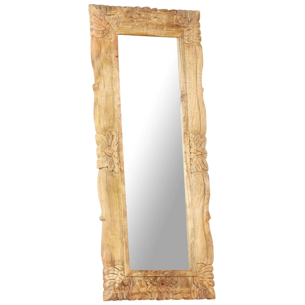 vidaXL Lustro, 110 x 50 cm, lite drewno mango