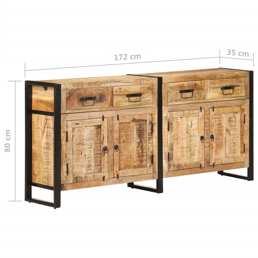 vidaXL Szafka, 172x35x80 cm, lite drewno mango
