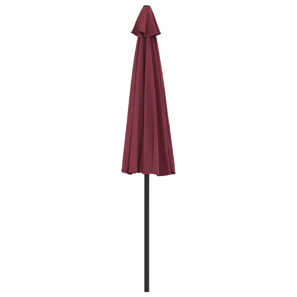 vidaXL Półparasol balkonowy, aluminium, bordo, 270x144x222 cm