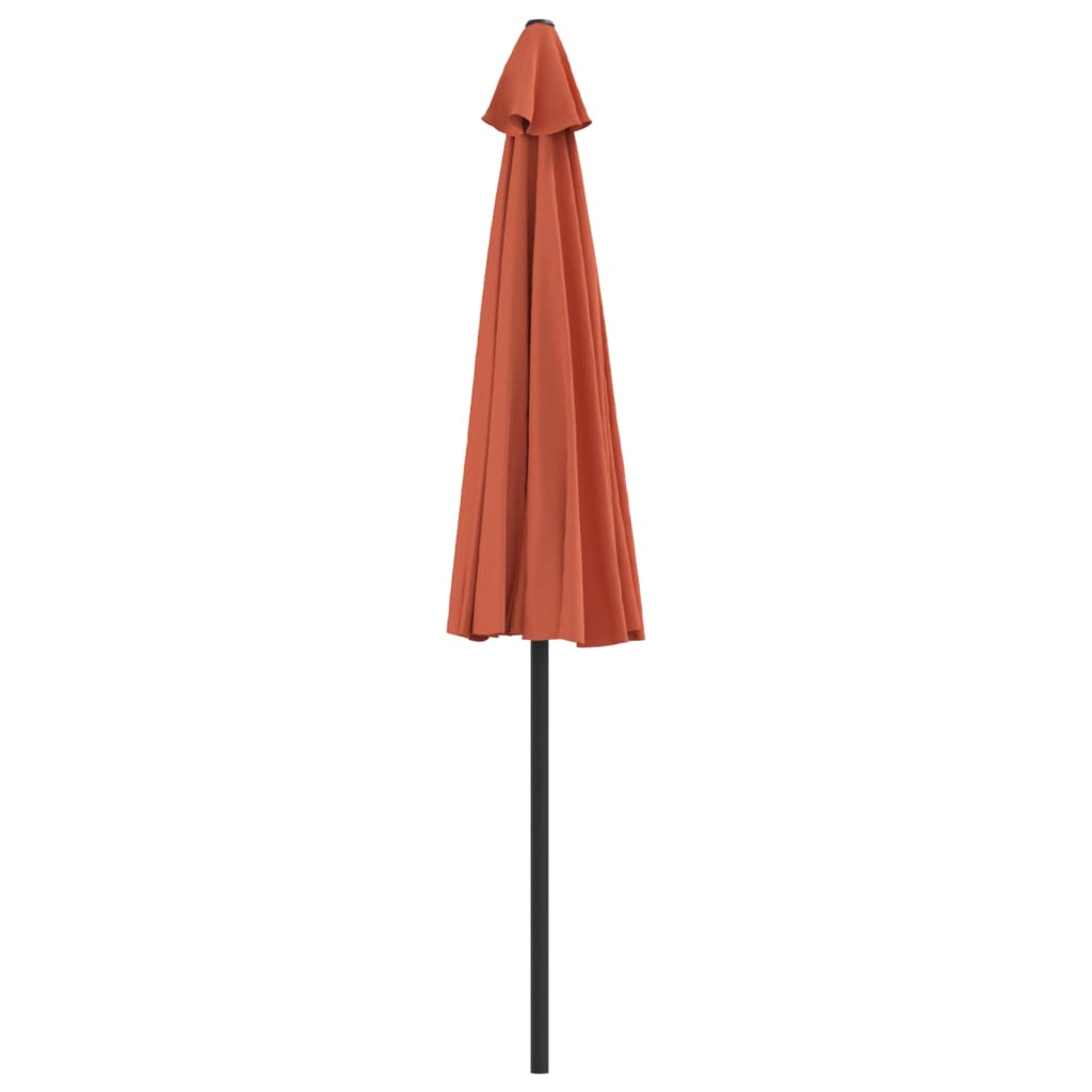 vidaXL Półparasol balkonowy, aluminium, terakota, 270x144x222 cm