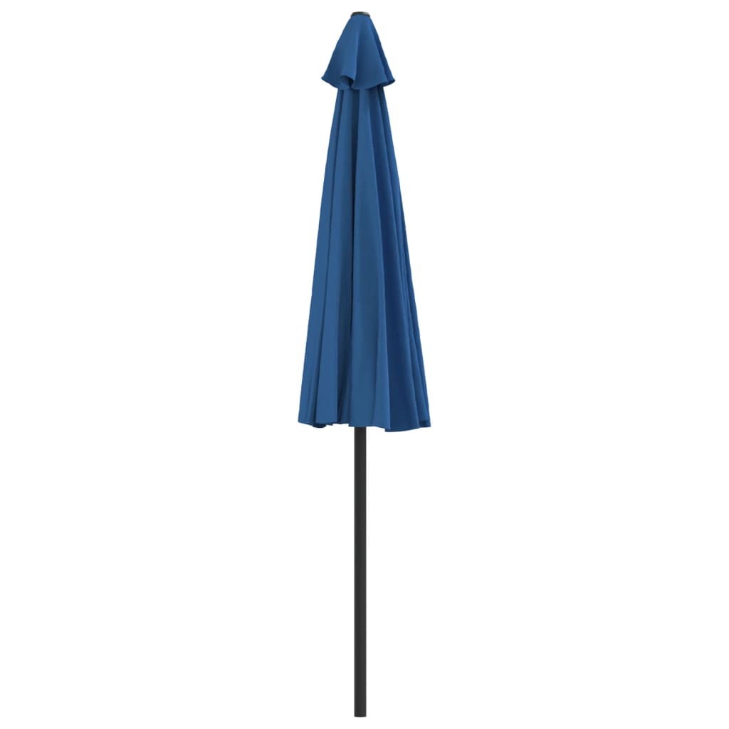 vidaXL Półparasol balkonowy, aluminium, niebieski, 270x144x222 cm