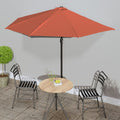 vidaXL Półparasol balkonowy, aluminium, terakota, 300x155x223 cm