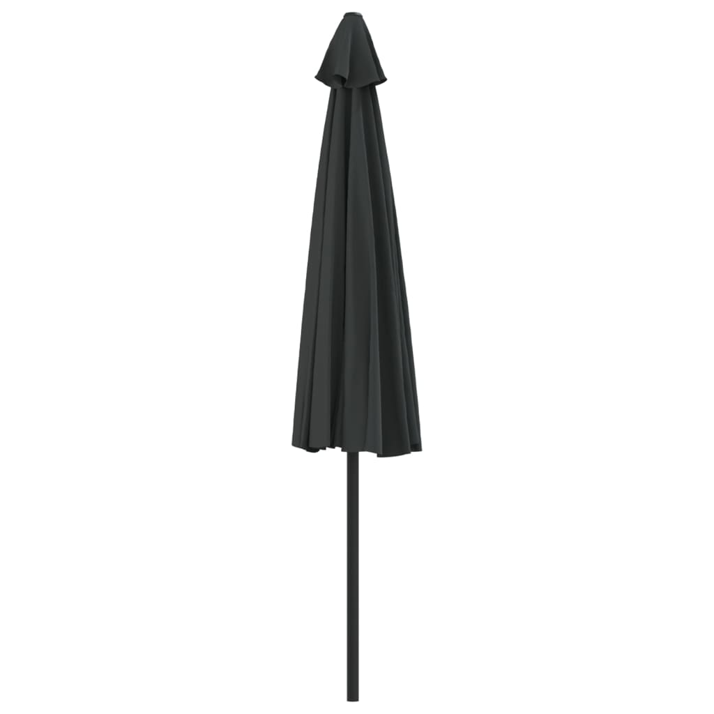 vidaXL Półparasol balkonowy, aluminiowy słupek, czarny, 300x155x223 cm