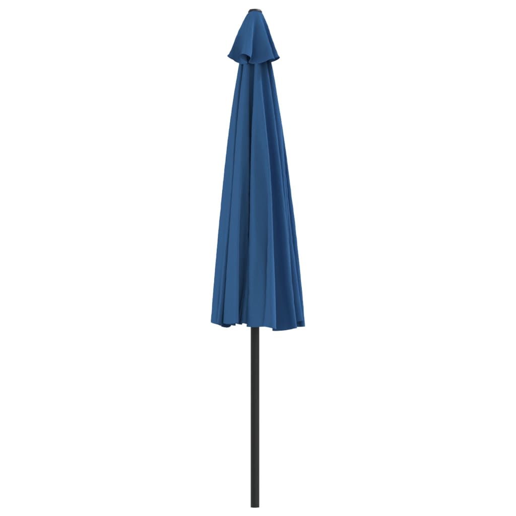vidaXL Półparasol balkonowy, aluminium, niebieski, 300x155x223 cm