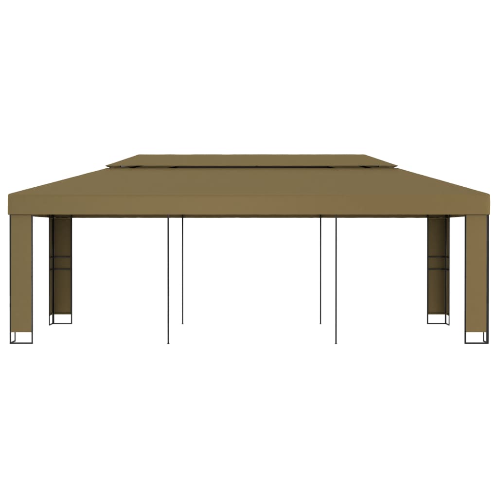 vidaXL Altana z podwójnym dachem, 3x6 m, taupe, 180 g/m²
