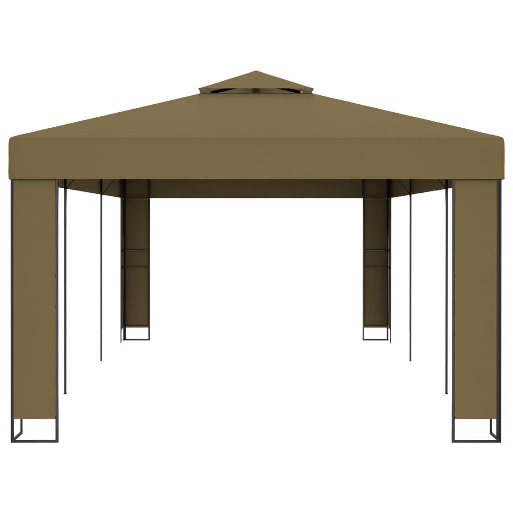 vidaXL Altana z podwójnym dachem, 3x6 m, taupe, 180 g/m²