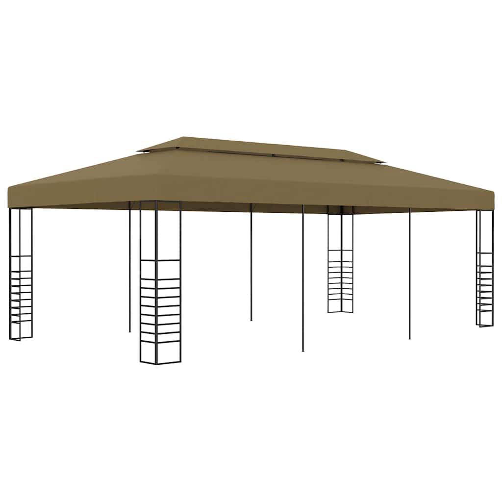 vidaXL Altana ogrodowa, 6 x 3 x 2,7 m, taupe, 180 g/m²