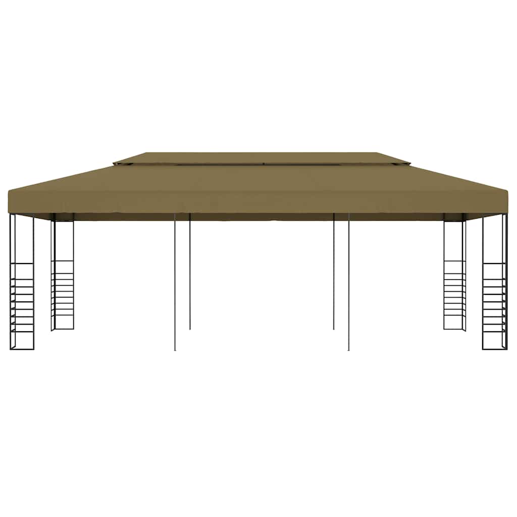 vidaXL Altana ogrodowa, 6 x 3 x 2,7 m, taupe, 180 g/m²