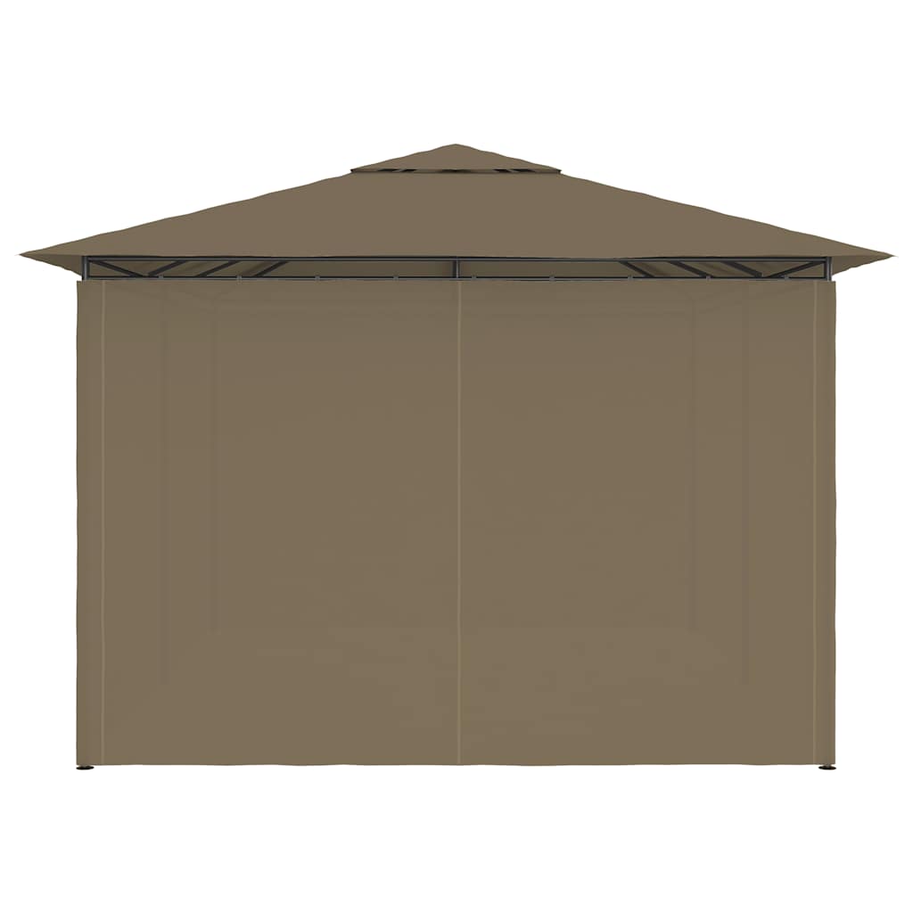 vidaXL Namiot ogrodowy z zasłonami, 4 x 3 m, taupe, 180 g/m²