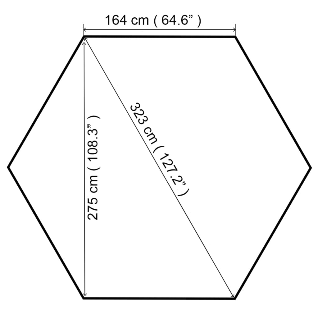 vidaXL Altana ogrodowa, 323 x 275 x 265 cm, 180 g/m²