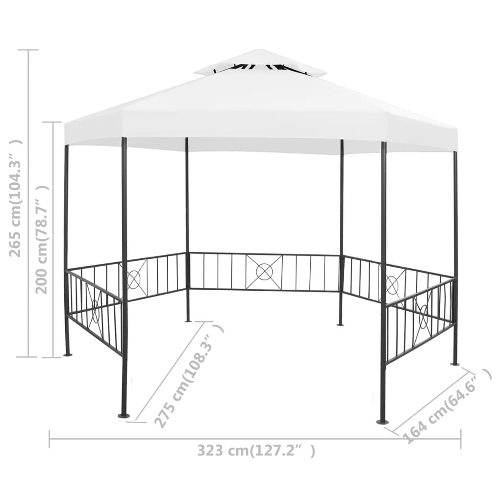 vidaXL Altana ogrodowa, 323 x 275 x 265 cm, 180 g/m²