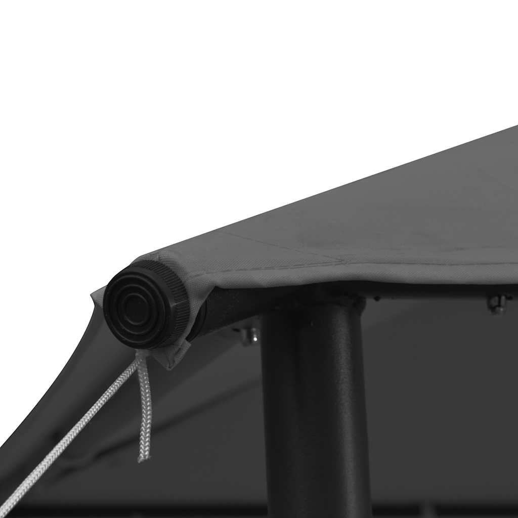 vidaXL Altana, 3 x 3 m, antracytowa, tkanina i stal, 180 g/m²