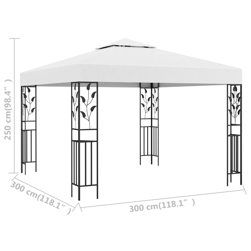 vidaXL Altana, 3 x 3 m, biała, 180 g/m²