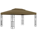 vidaXL Altana z podwójnym dachem, 3x4 m, taupe, 180 g/m²