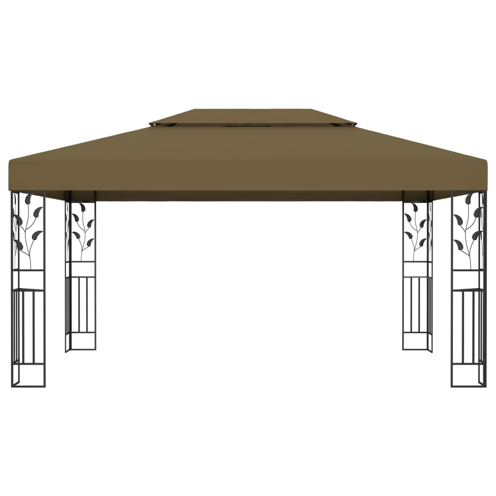 vidaXL Altana z podwójnym dachem, 3x4 m, taupe, 180 g/m²