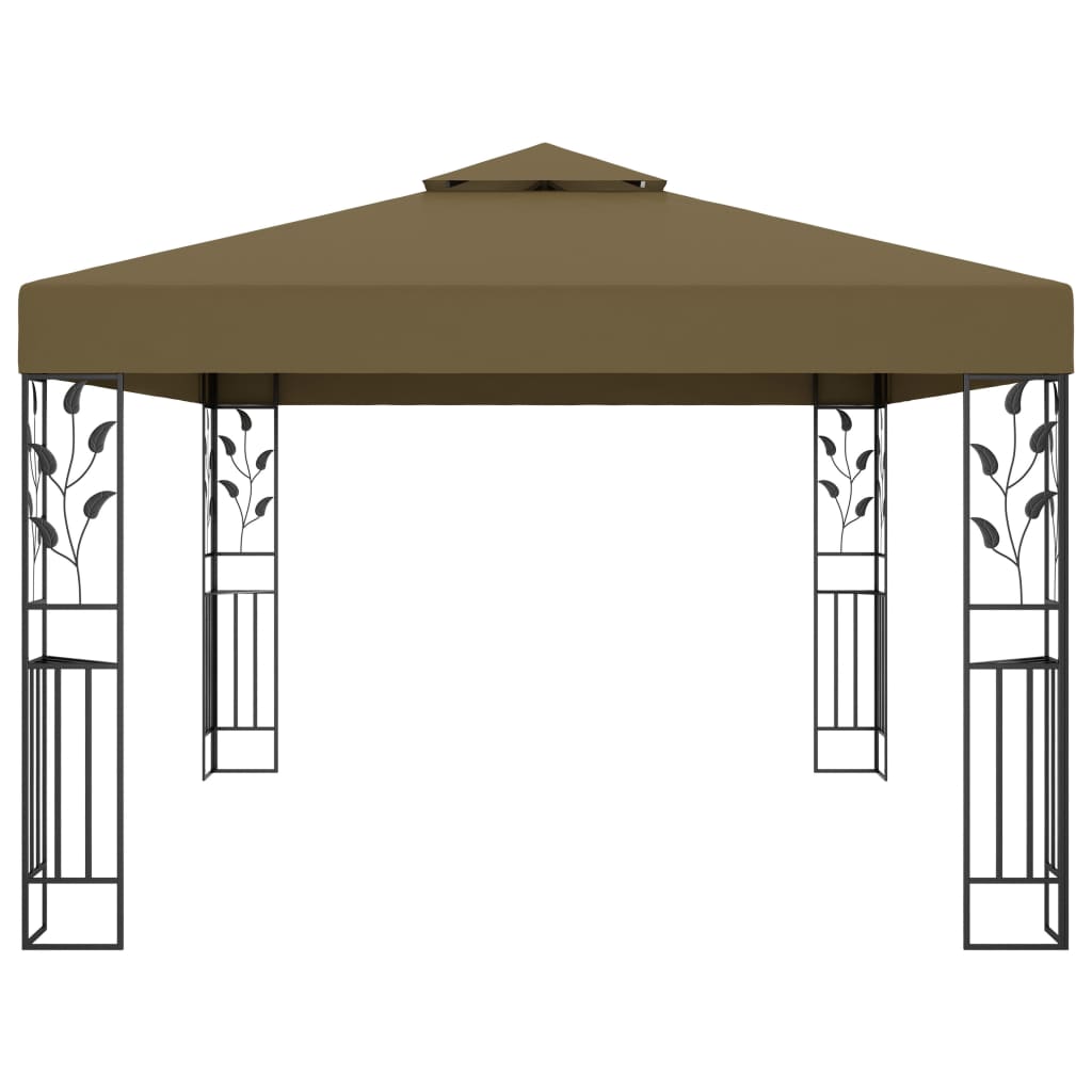 vidaXL Altana z podwójnym dachem, 3x4 m, taupe, 180 g/m²